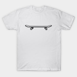 Skateboard Thick Black Lines T-Shirt